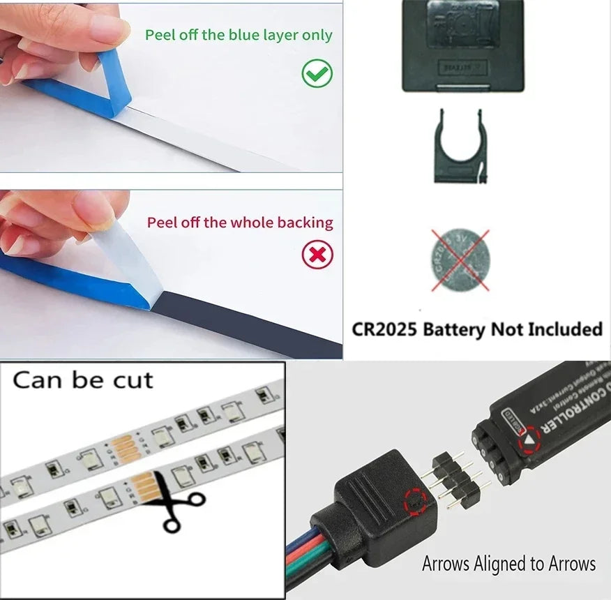 1-30M Usb Adhesive Rgb Led Strip Light With Remote Control 5Volt Wifi Bluetooth Controller Led Band Tape 15M 25M 5M 3M 2M 4Meter